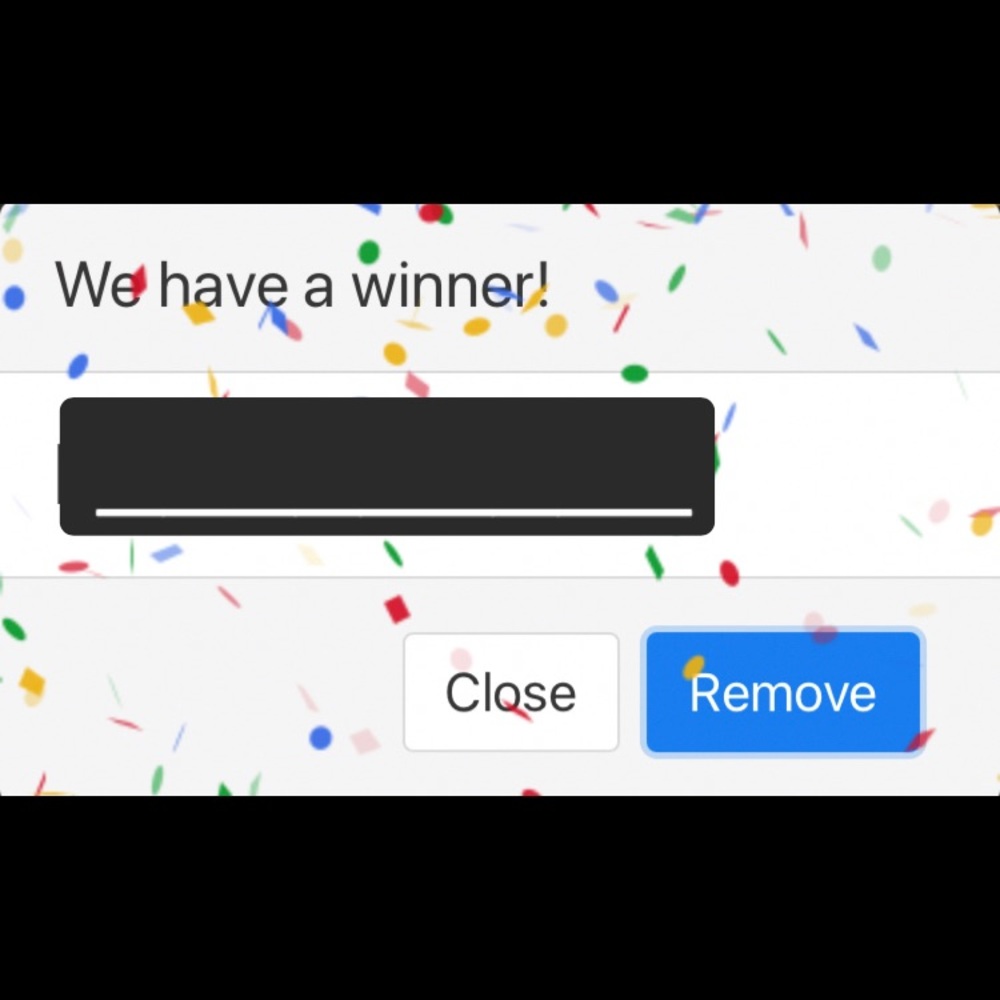 Winner of the giveaway!